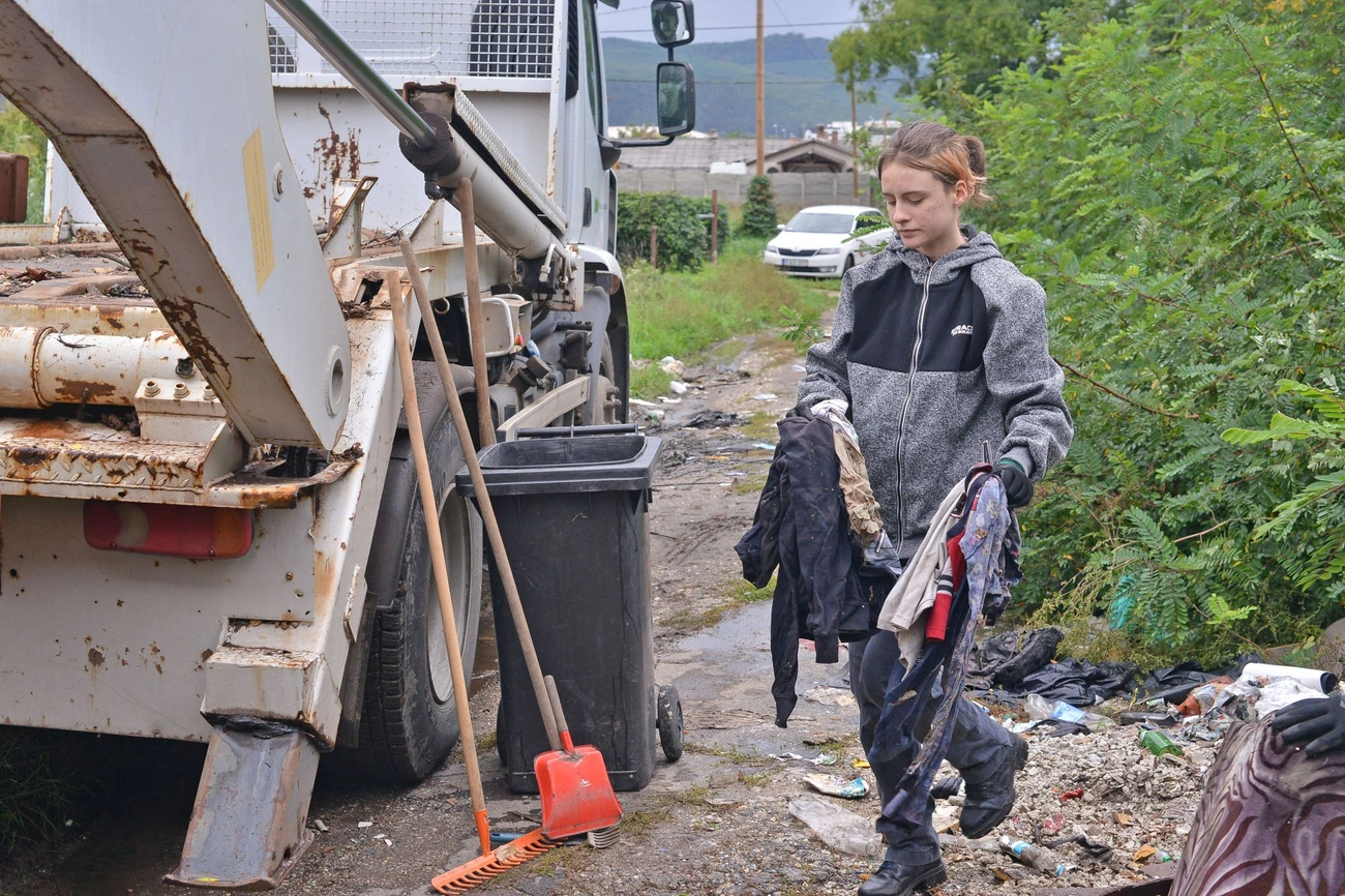 Szinva-part takarítás